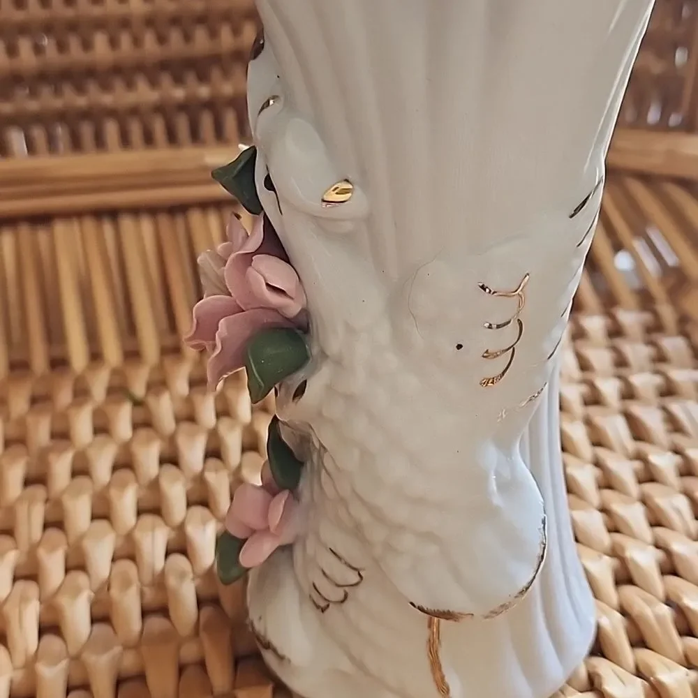 Vintage Sophia Ann Sitco Vase Floral Bird Vase Coquette